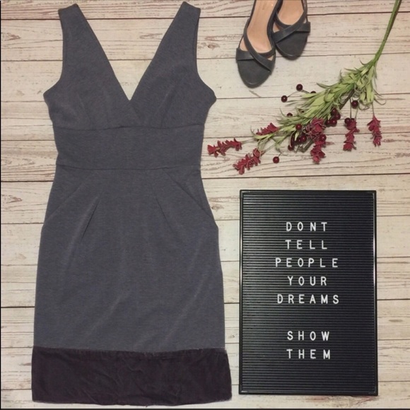 BCBG MaxAzria Velvet Trimmed Dress - Picture 4 of 8